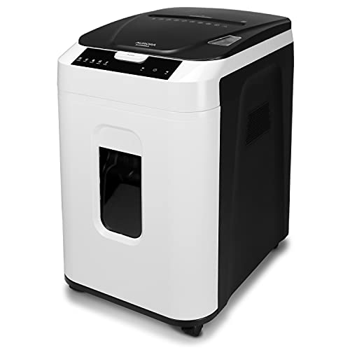 Aurora Commercial Grade 200-Sheet Auto Feed High Security Micro-Cut Paper Shredder/ 60 Minutes/Security Level P-5