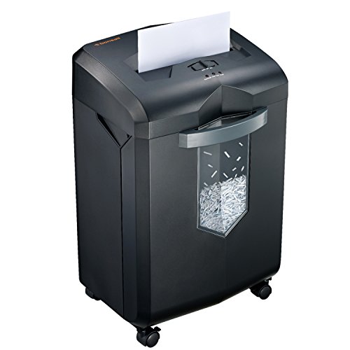 Bonsaii 18-Sheet 60-Minutes Office Paper Shredder, Cross-Cut Heavy Duty Shredder for Home Office with 6 Gallon Pullout Basket 4 Casters(C149-C)