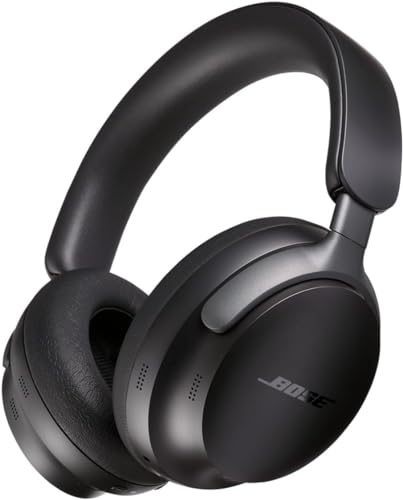 Bose QuietComfort Ultra Bluetooth Headphones, Wireless Headphones with Spatial Audio, Over Ear Noise Cancelling with Mic, Up to 24 Hours of Playtime, Black