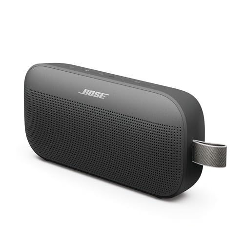 Bose SoundLink Flex Bluetooth Speaker (2nd Gen), Portable Outdoor Speaker with Hi-Fi Audio, IP67 Waterproof and Dustproof, Up to 12 Hours Playtime, Black