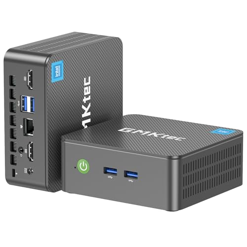 GMKtec Mini PC Intel N150 Windows 11 Pro (3.6GHz) 16GB DDR4 1TB PCIe M.2 NVMe SSD, Desktop Computer 4K Dual HDMI Display/4x USB3.2/WiFi 6/BT5.2/RJ45 Ethernet Nucbox G3 Plus