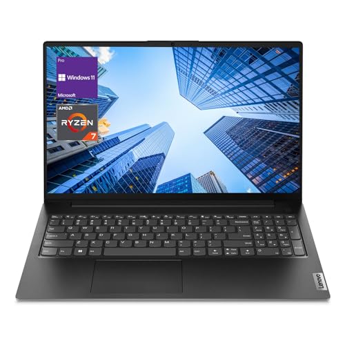 Lenovo V-Series V15 Business Laptop, 15.6" FHD Display, AMD Ryzen 7 7730U, 40GB RAM, 1TB SSD, Numeric Keypad, HDMI, RJ45, Webcam, Wi-Fi, Windows 11 Pro, Black