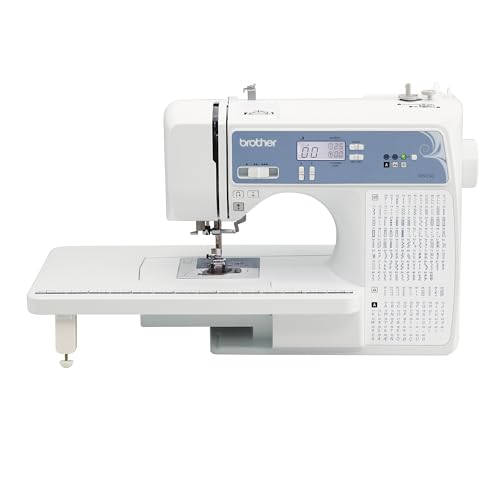 Brother Sewing and Quilting Machine, Computerized, 165 Built-in Stitches, LCD Display, Wide Table, 8 Included Presser Feet, White, 20x12x17