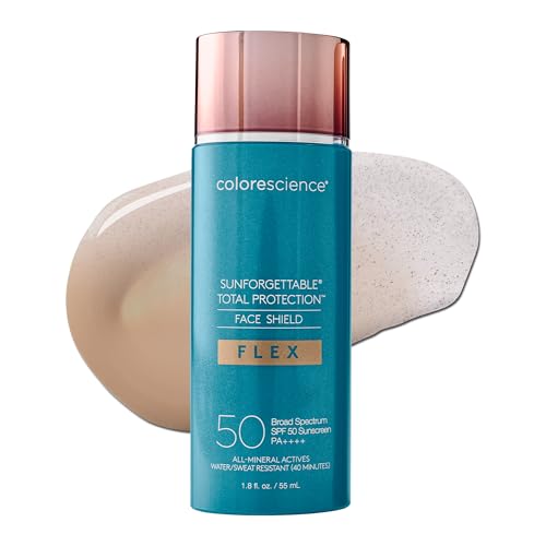 Colorescience Total Protection Face Shield Flex SPF 50, Zinc Oxide Formula, Medium, 1.8 fl. oz.