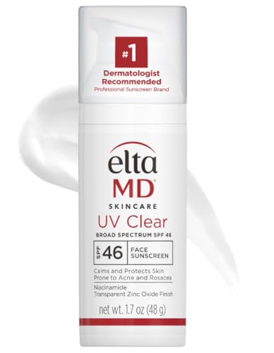 EltaMD UV Clear Face Sunscreen SPF 46, Oil Free for Face with Zinc Oxide, Dermatologist Recommended Sunscreen Lotion,1.7 oz Pump