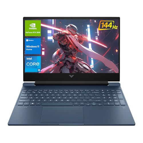 HP Victus 15.6 i5 Gaming Laptop, 15.6" FHD 1920*1080 144Hz, Intel Core i5-12450H, NVIDIA GeForce RTX 3050, 32GB RAM, 1TB SSD, Backlit KB, Touchpad, SD Card Reader, Webcam, HDMI, Wi-Fi 6, W11 H, Blue