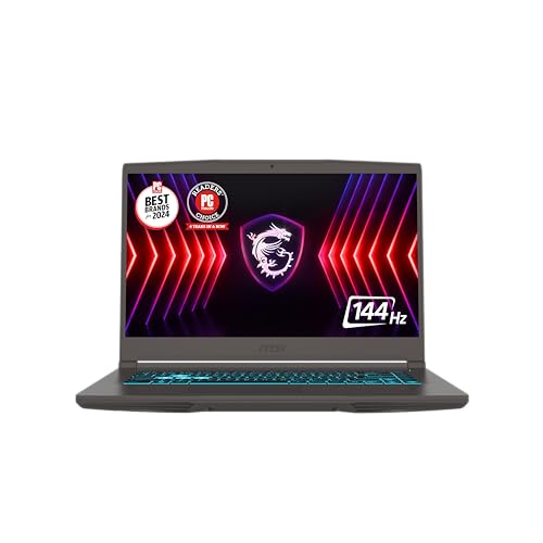 MSI Thin 15 15.6” 144Hz FHD Gaming Laptop: Intel Core i7-13620H, NVIDIA Geforce RTX 4050, 16GB DDR4, 512GB NVMe SSD, WiFi 6E, Win 11: Black B13VE-2678US