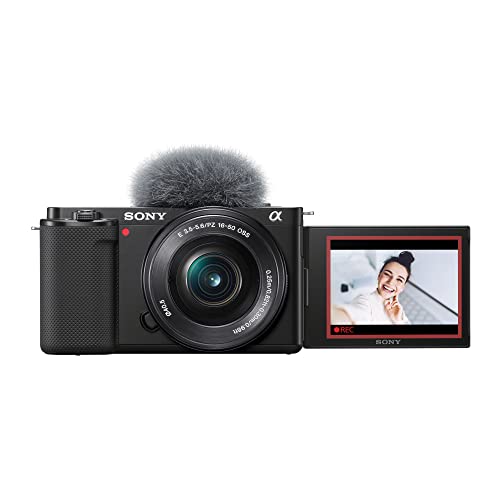 Sony Alpha ZV-E10 - APS-C Interchangeable Lens Mirrorless Vlog Camera Kit - Black